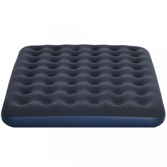 Outsunny Queen Air Mattress Inflatable Double Air Bed, Dark Blue