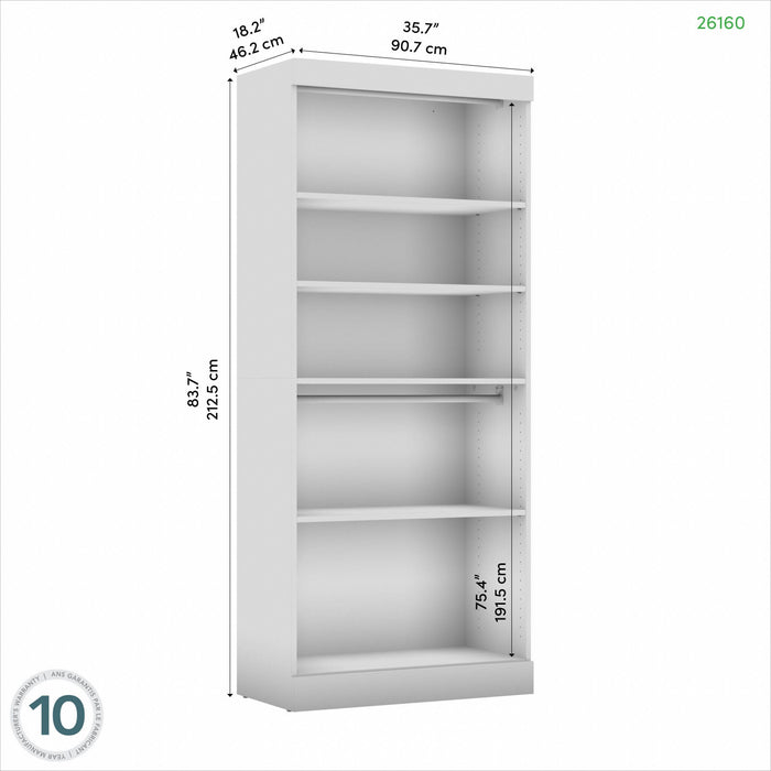 Bestar Pur 36 W Closet Organizer - White