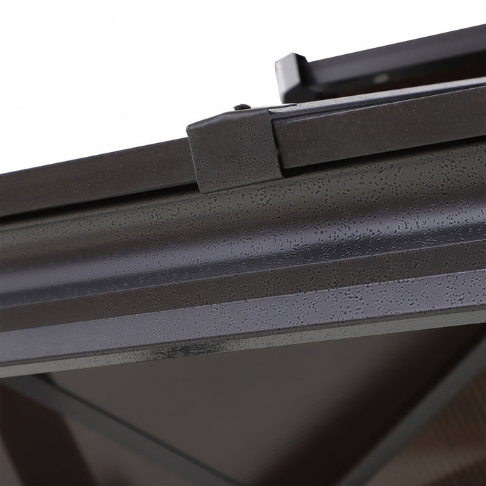 Outsunny 9' X 5' Grill Gazebo, Bbq Canopy With 2-tier Pc Roof, Shelves