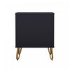Avira Mid-Century Modern 20" Nightstand in Black (1-Drawer) | Table de nuit Avira style milieu du siecle moderne 20" en noir (1 tiroir)