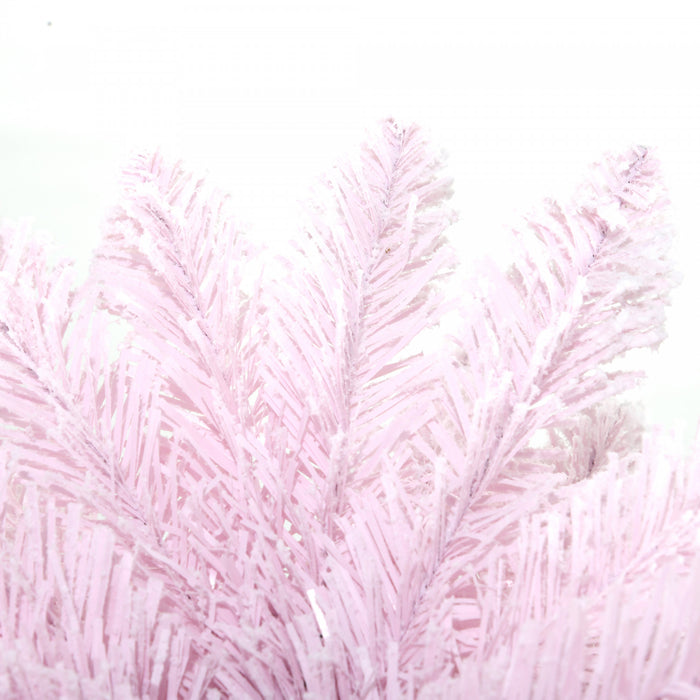 Homcom Pencil Artificial Christmas Tree With Snow-flocked Branches