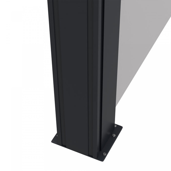 Outsunny 13' X 6' Retractable Side Awning, Garden Privacy Screen, Light Grey