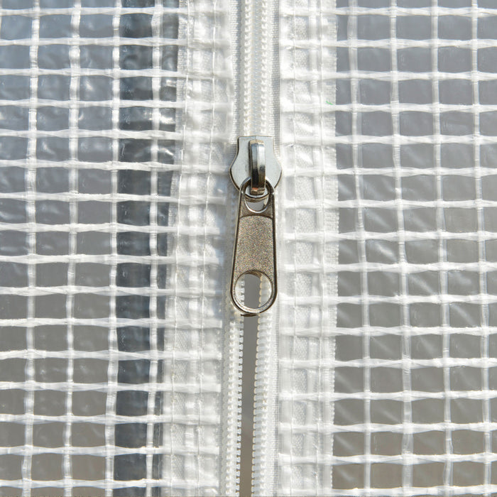 Outsunny 26' X 10' X 6.6' Large Walk In Tunnel Greenhouse Steel Frame