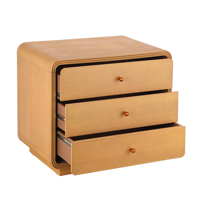 Sophia Modern Nightstand with Storage and Drawer,Natural