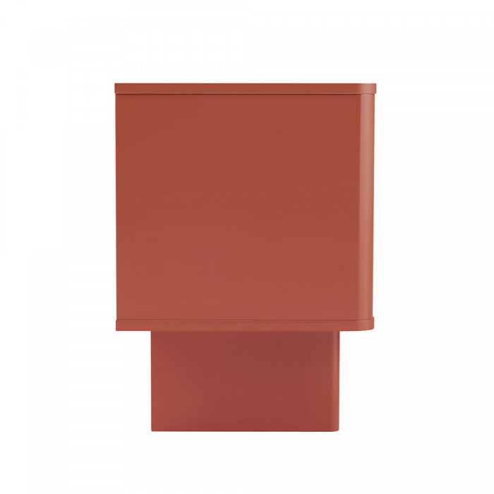 Ella Modern 20\" Nightstand in Terracotta (1-Drawer)
