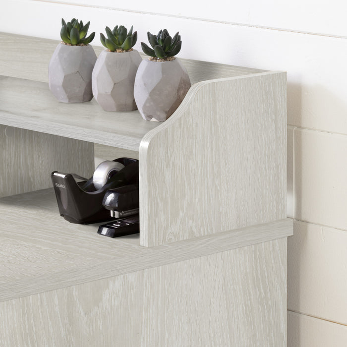 Versa Computer Office Desk With Hutch - Winter Oak 