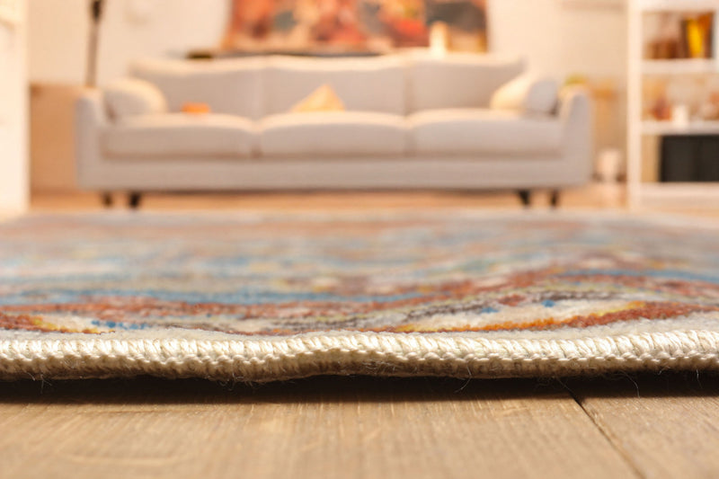 Dulce Traditional 5'0\" x Area Rug in Multi Indoor Area Rug
