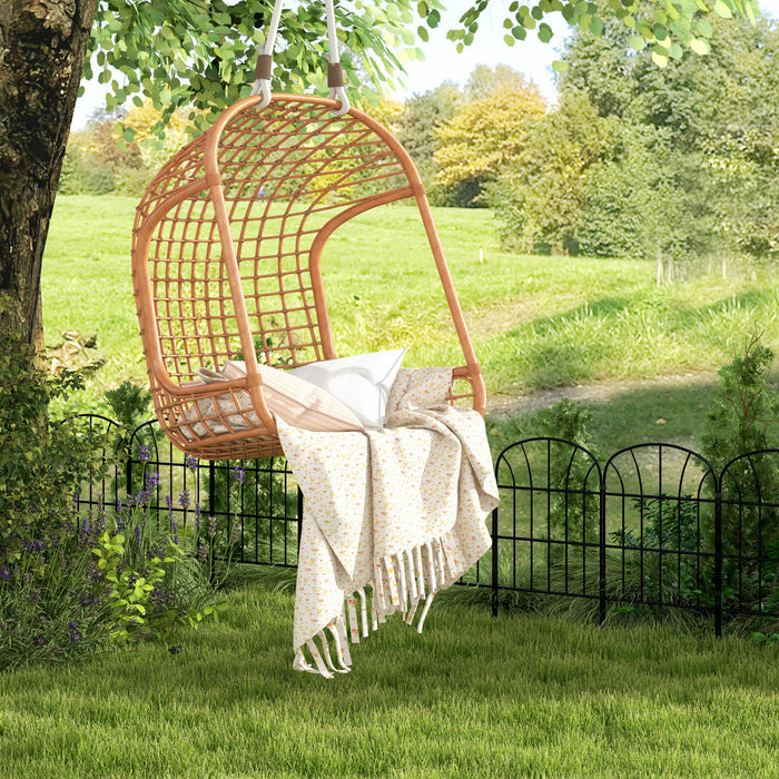 Outsunny 8.7' Garden Fence Metal Border Flower Edging Fencing, Pack of 8