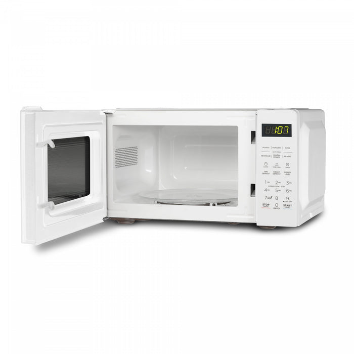 CHM Series Commercial Chef 0.7 Cu. Ft. Countertop Microwave Oven, CHM770W, White Countertop Microwave Less 1cuft