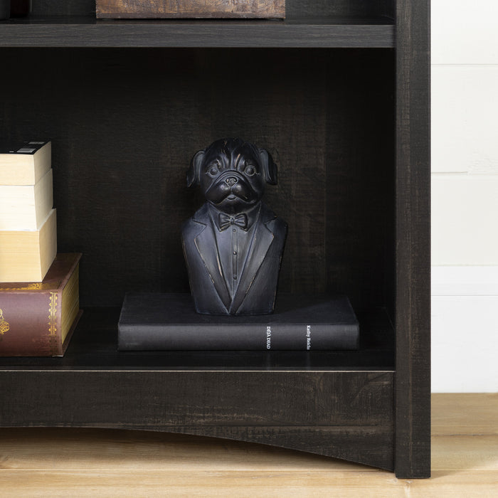 Gascony 4-Shelf Bookcase Rubbed Black - South Shore