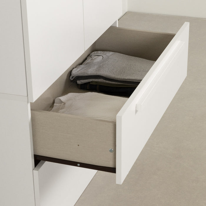 Acapella Wardrobe Armoire With Doors And Drawers - Pure White 