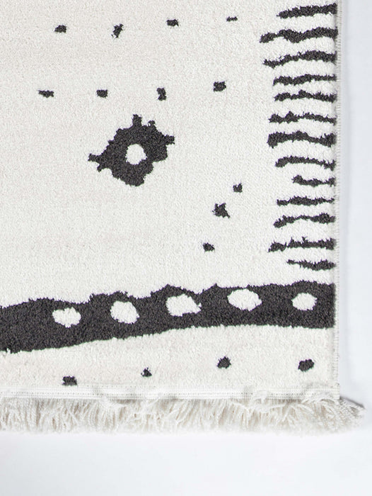 Lyra Contemporary 9'10\" x 12'10\" Area Rug in Ivory Indoor Area Rug