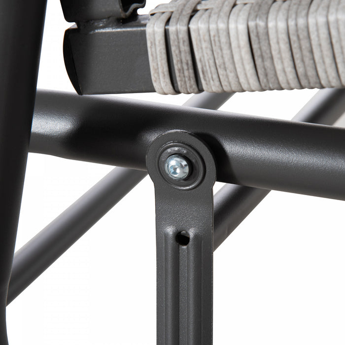 Outsunny 2 Seater Wicker Outdoor Glider Bench, Mixed Grey