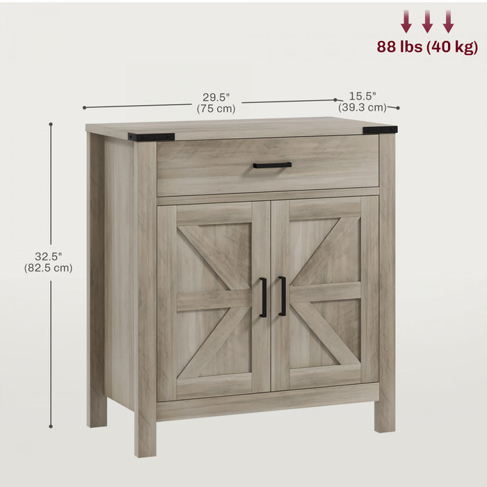 HOMCOM Sideboard Buffet Cabinet w/ Drawer and Shelf, Farmhouse Sideboard