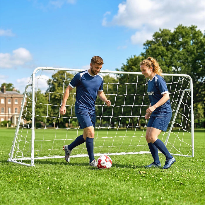 Soozier Soccer Goal, 8 x 5ft Portable Practice Soccer Net with Steel Frame
