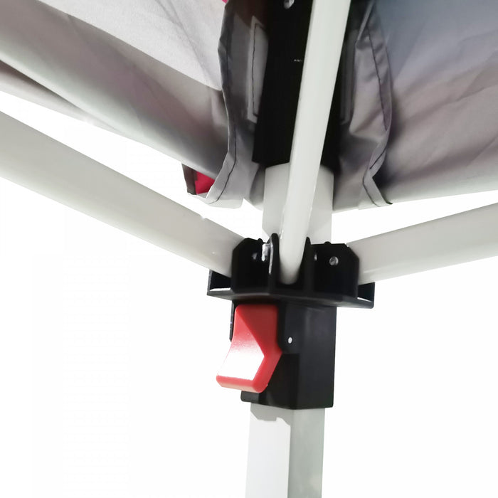 Outsunny 10' X 10' Pop Up Canopy Tent With Sidewall And Bag, White