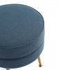 Bailey Mid-Century Modern 1-Piece Accent Ottoman in Blue, Gray, Wheat and Sage Green | Pouf d’appoint Bailey style milieu du siecle, 1 piece, bleu, gris, ble et vert sauge