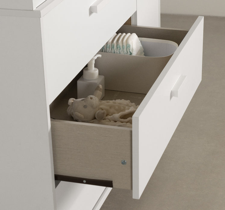 Milos 3-drawer Changing Table With Removable Changing Tray - Pure White 
