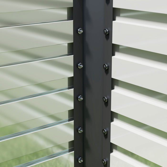 Outsunny Galvanized Raised Garden Bed, 5' x 3' x 2' Planter Box, Dark Grey