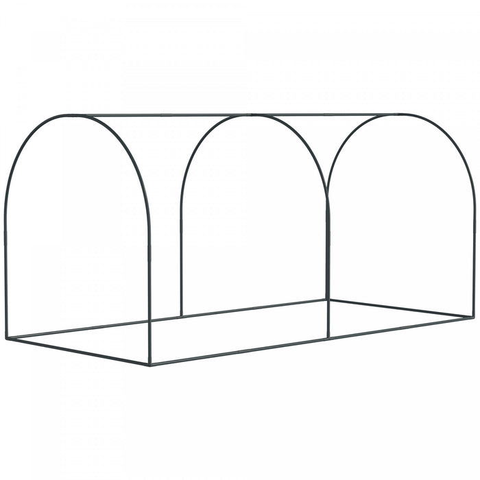 Outsunny 8 X 4ft Crop Cage With Two Zippered Doors And Ground Stakes Black