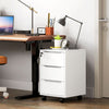 HOMCOM Vertical Filing Cabinet with Lock, 3-Drawer File Cabinet, White