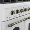 Forno Antico 48" Dual Fuel Gas Range, White, 5.5 cu.ft. Double Ovens - FFSGS6113-48WHT | Cuisiniere a double combustible Antico de 48 po, blanche , 5,5 pi³ four double - FFSGS6113-48BLK