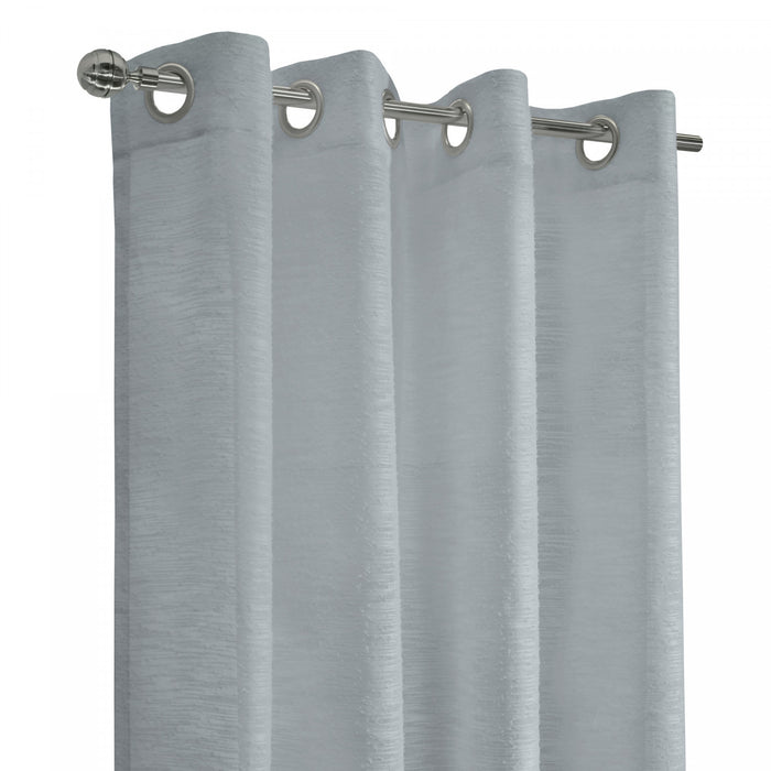 Habitat Boucle Light Grey Sheer Grommet Curtain Panel - 52 x 108