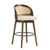 Calvin Indoor Counter Height Swivel Bar Stool Set of 2 with Ergonomic Backrest,Walnut | Calvin – Lot de 2 tabourets de bar de hauteur comptoir pivotants pour interieur avec dossier ergonomique, finition noyer