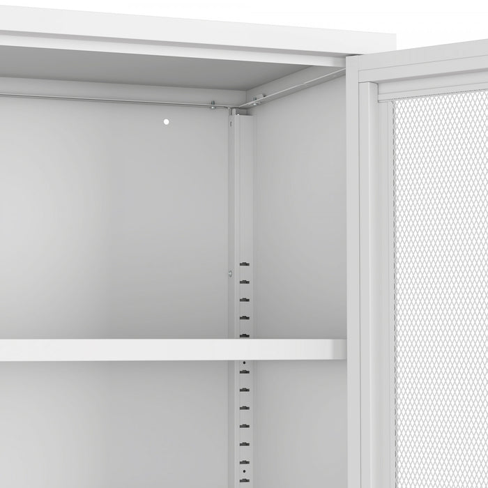 Amelia Modern 32\" Metal Accent Cabinet in White