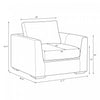Cleo Contemporary Upholstered Accent Chair in Pewter | Fauteuil d’appoint contemporain Cleo en tissu gris etain