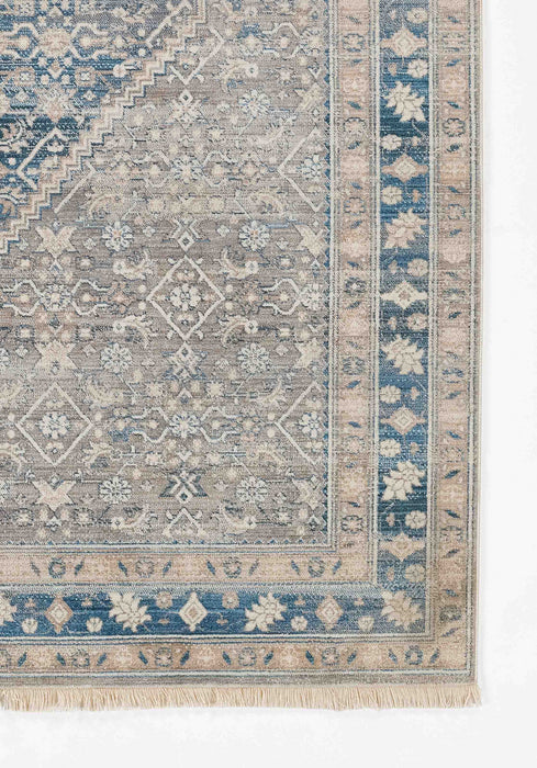 Lucia Traditional 9'0\" x 12'0\" Area Rug in Blue Indoor Area Rug