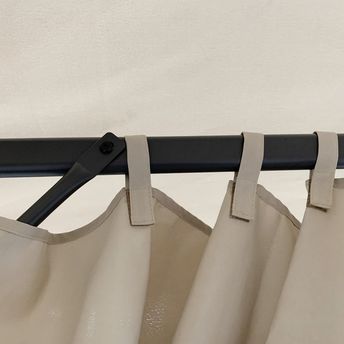 Outsunny 10' X 10' Patio Gazebo Outdoor Aluminum Frame Canopy Shelter With Curtains, Vented Roof For Garden, Lawn, Backyard And Deck, Khaki