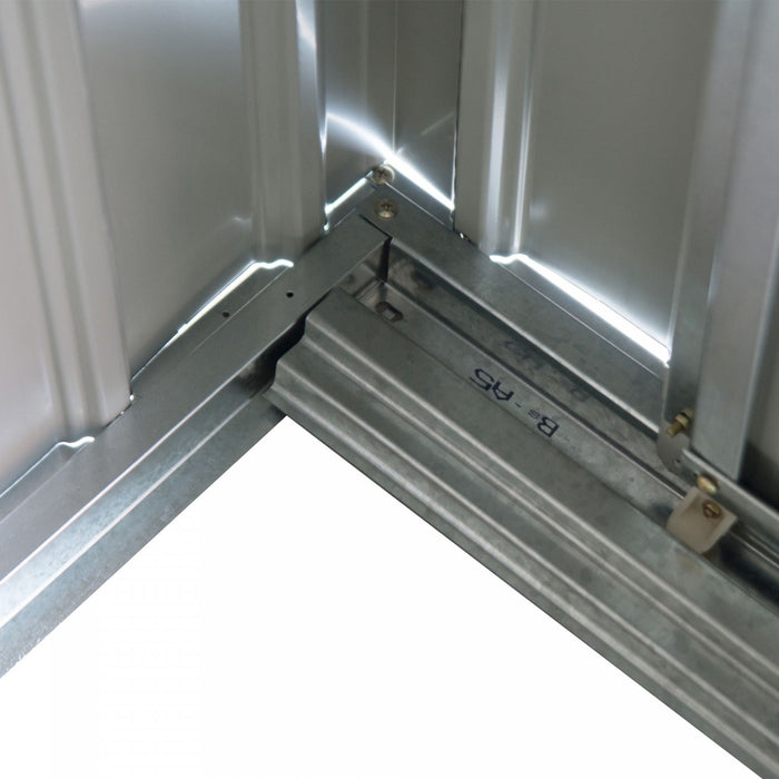 Outsunny 7' X 4.3' X 6.1' Garden Storage Shed Outdoor Patio Yard Metal Tool Storage House W/ Steel Floor Foundation And Double Doors Green