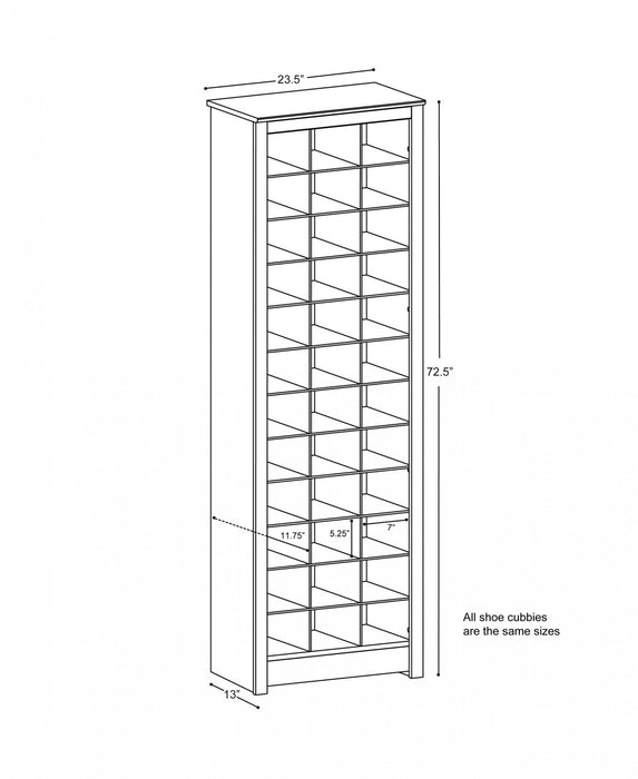 Thirty-Six Pair Shoe Storage Rack - Espresso