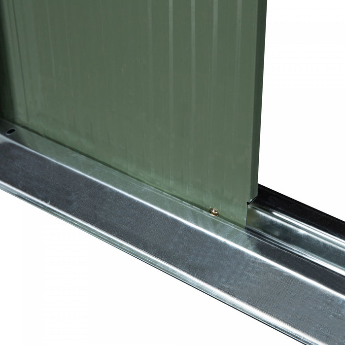 Outsunny 9' X 4' Metal Storage Shed, Garden Tool House With Floor Foundation, Double Sliding Doors, Air Vents For Backyard, Patio, Lawn, Green