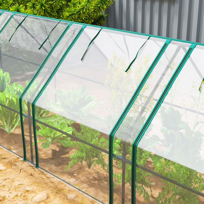 Outsunny 12' X 3' X 3' Portable Greenhouse, Tunnel Greenhouse Clear