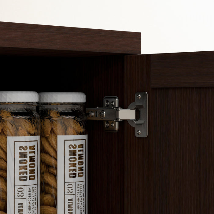 HOMCOM 63\" Pantry Cabinet, Kitchen Storage Cabinet with Adjustable Shelves