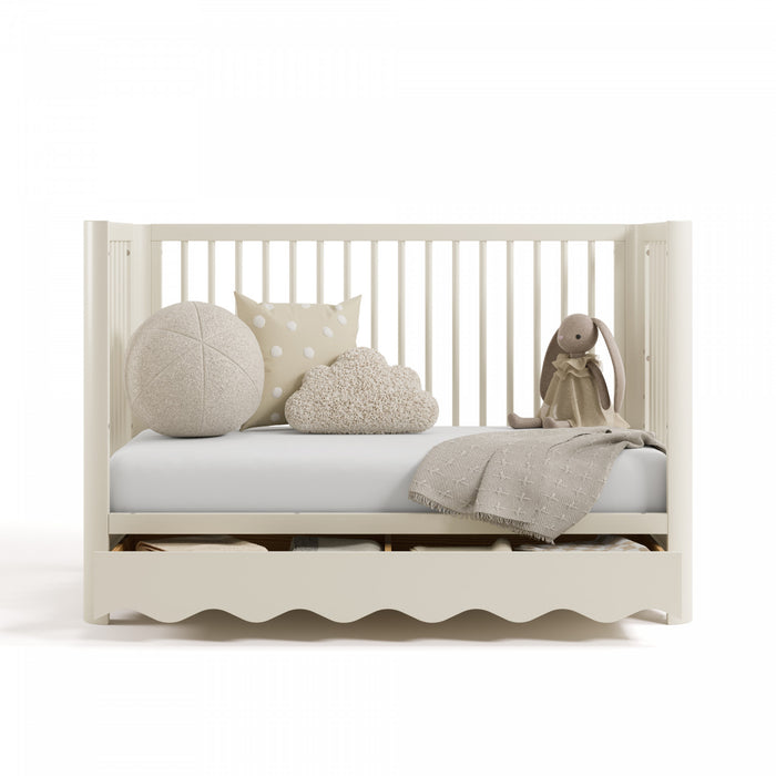 Storkcraft Casablanca Deluxe 5-in-1 Convertible Crib with Drawer - Frosted Oat
