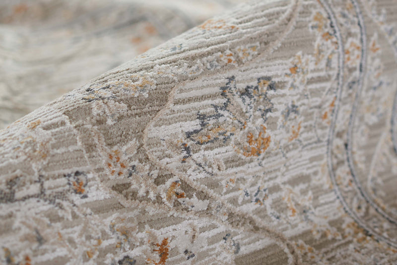 Margaux Traditional 7'10\" x 10'10\" Area Rug in Ivory Indoor Area Rug