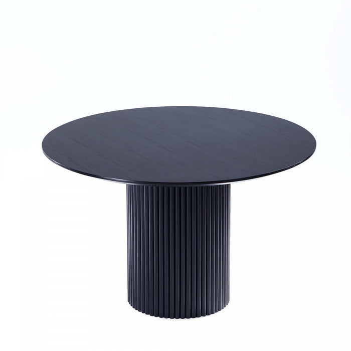 Hathaway Modern Industry Chic 59\" Round Dining Table in Black