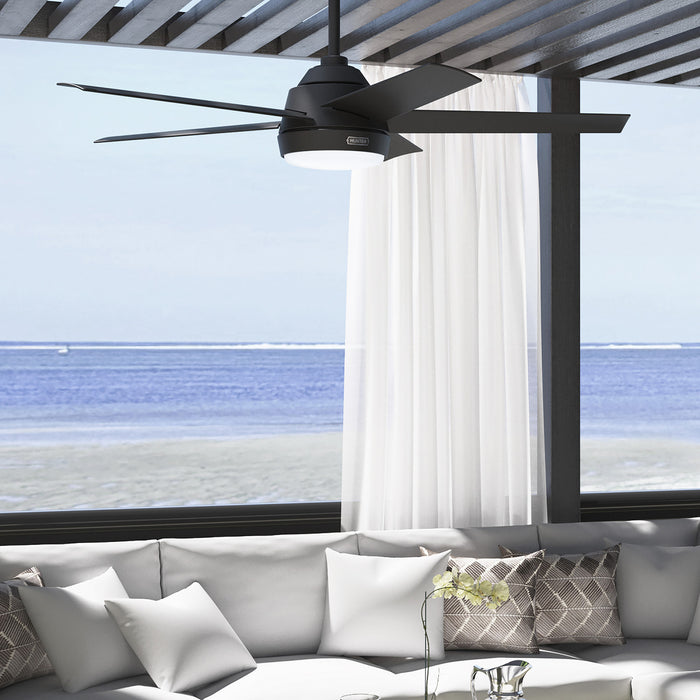 Skyflow Ceiling Fan with Light Fixture - Black