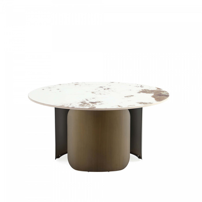 Monica Modern Glam 2-Piece Coffee Table & End Table Set in Bronze Coffee Table Set