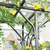 Outsunny 7ft Metal Garden Arch Outdoor Walkway Arbor For Decorative Climbing Plants Patio Lawn Backy|Outsunny Arche De Jardin En Metal De 7 Pieds Tonnelle De Passerelle Exterieure Pour Plantes Grimpant