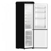 Forno Storico 22 Inch Retro Bottom Freezer Fridge in Black, 9 cu.ft. - FFFFD1745-22BLK | Refrigerateur Storico de 22 po style retro avec congelateur inferieur, noir, 9 pi³ - FFFFD1745-22BLK