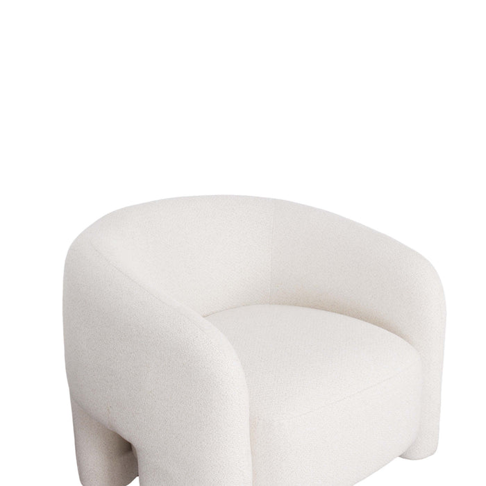 Sylvia Modern Glam 3-Piece Sofa Set in Ivory