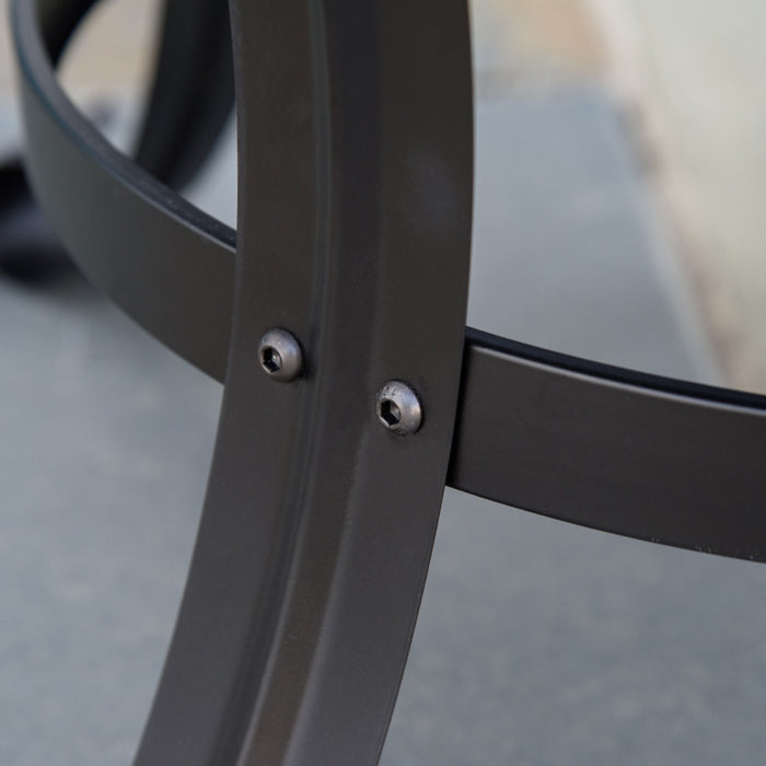 Outsunny Outdoor Fire Pit, Wood Burner With Screen And Poker, Black