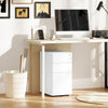 Vinsetto Steel File Cabinet with 3 Drawers, Lockable Filing Cabinet, White