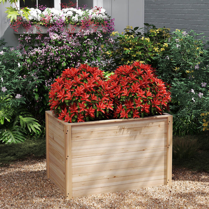 Costway 2 Pcs Elevated Planter Box With Open-ended Base For Deep-rooted Vegetable