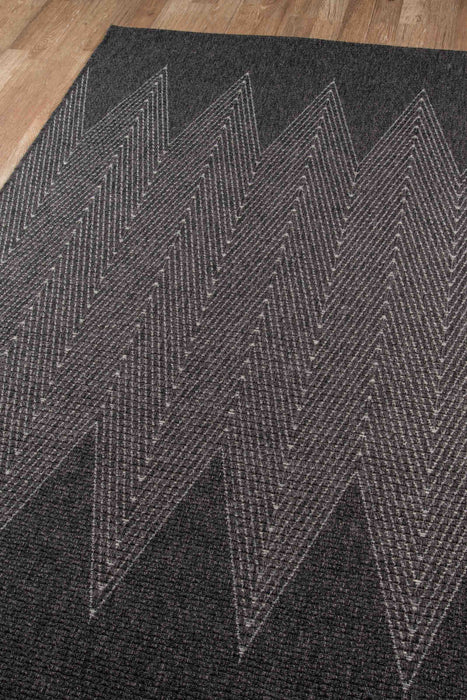 Raven Contemporary 5'0\" x 7'6\" Area Rug in Grey Indoor Area Rug