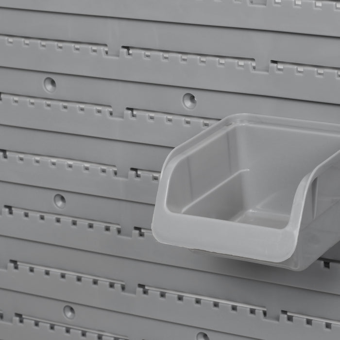Durhand 44pc Wall Mounted Storage Bins Parts Rack Kit With Pegboard